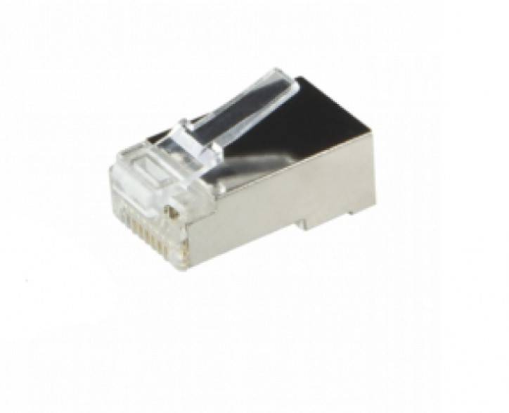 Danicom - RJ45 CAT 6 Netzwerkstecker – geschirmt - für Starrleiter - 10 Stück