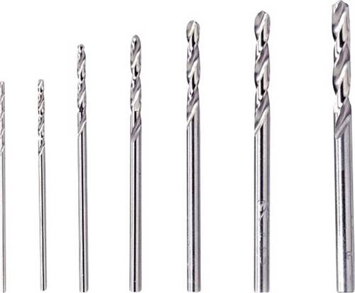 Dremel 2615062832 628 HSS Metall-Spiralbohrer 7teilig 0.8 mm, 1.2 mm, 1.6 mm, 2 mm, 2.4 mm, 2.8 mm, 3.2 mm Zylinderschaft 1 Set