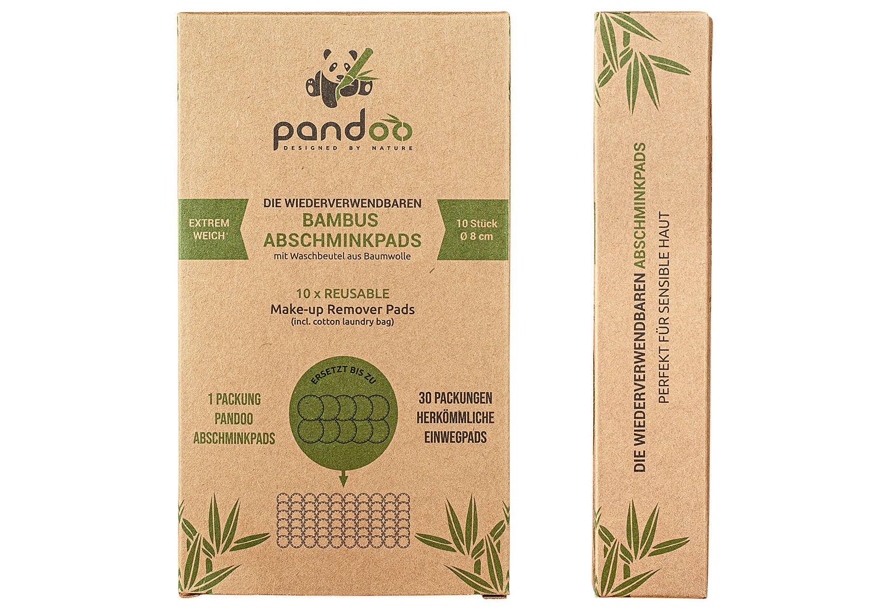 pandoo Bambus-Abschminkpads 10 Stück