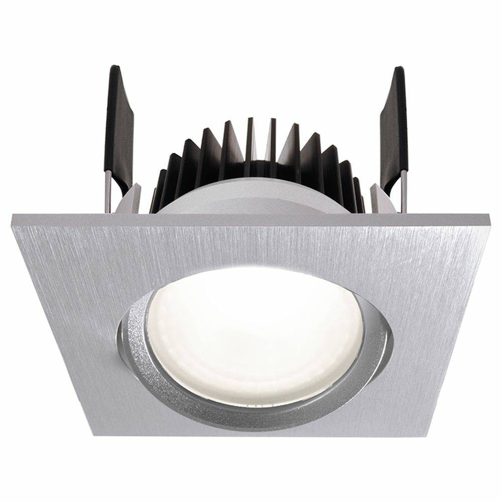 LED Deckeneinbauleuchte COB68 in Silber 6W 350mA Eckig