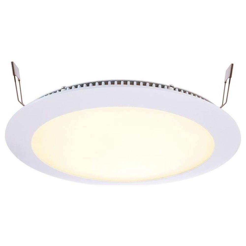 Schlichte LED Deckeneinbauleuchte Ø235mm weiß 2700K warmweiß
