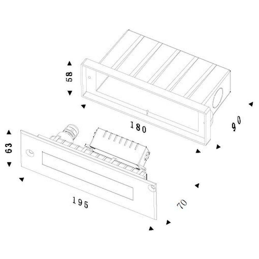LED Bodeneinbaustrahler Line in Silber 4,5W 3000K IP67