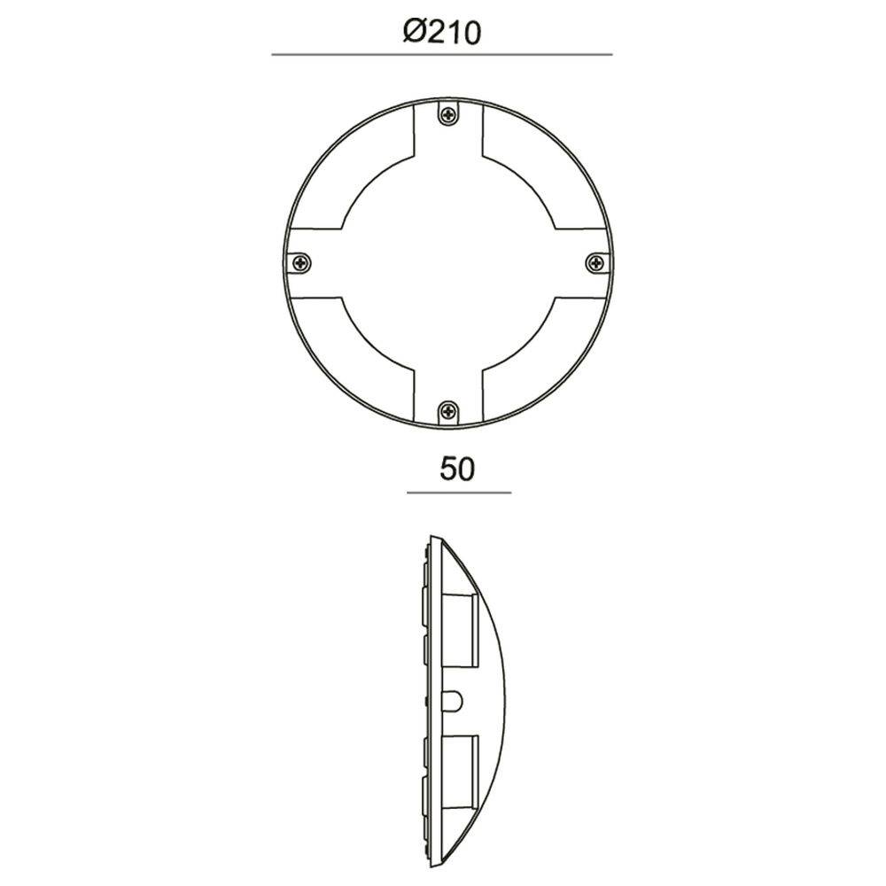 LED Bodenaufbauleuchte Helios IV in Dunkelgrau und Transparent 4W 150lm IP67