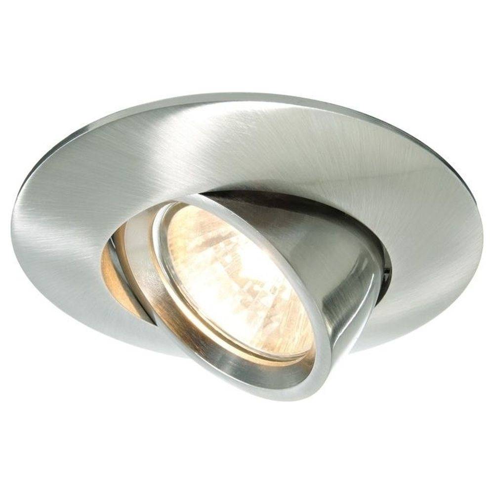 Deckeneinbaustrahler in Aluminium-gebürstet GU5,3 Rund schwenkbar