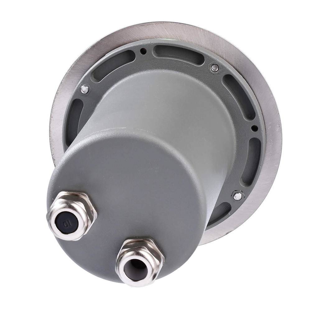 Bodeneinbaustrahler Pavo in Schwarz und Silber GU10 IP67 rund