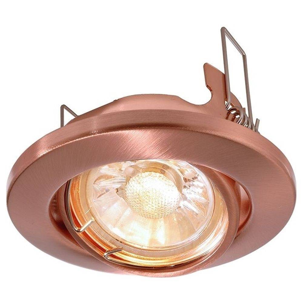 Deckeneinbauring in Kupfer