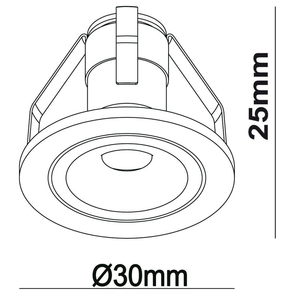LED Deckeneinbauleuchte Punto Lumi in Weiß 1W 350mA IP44