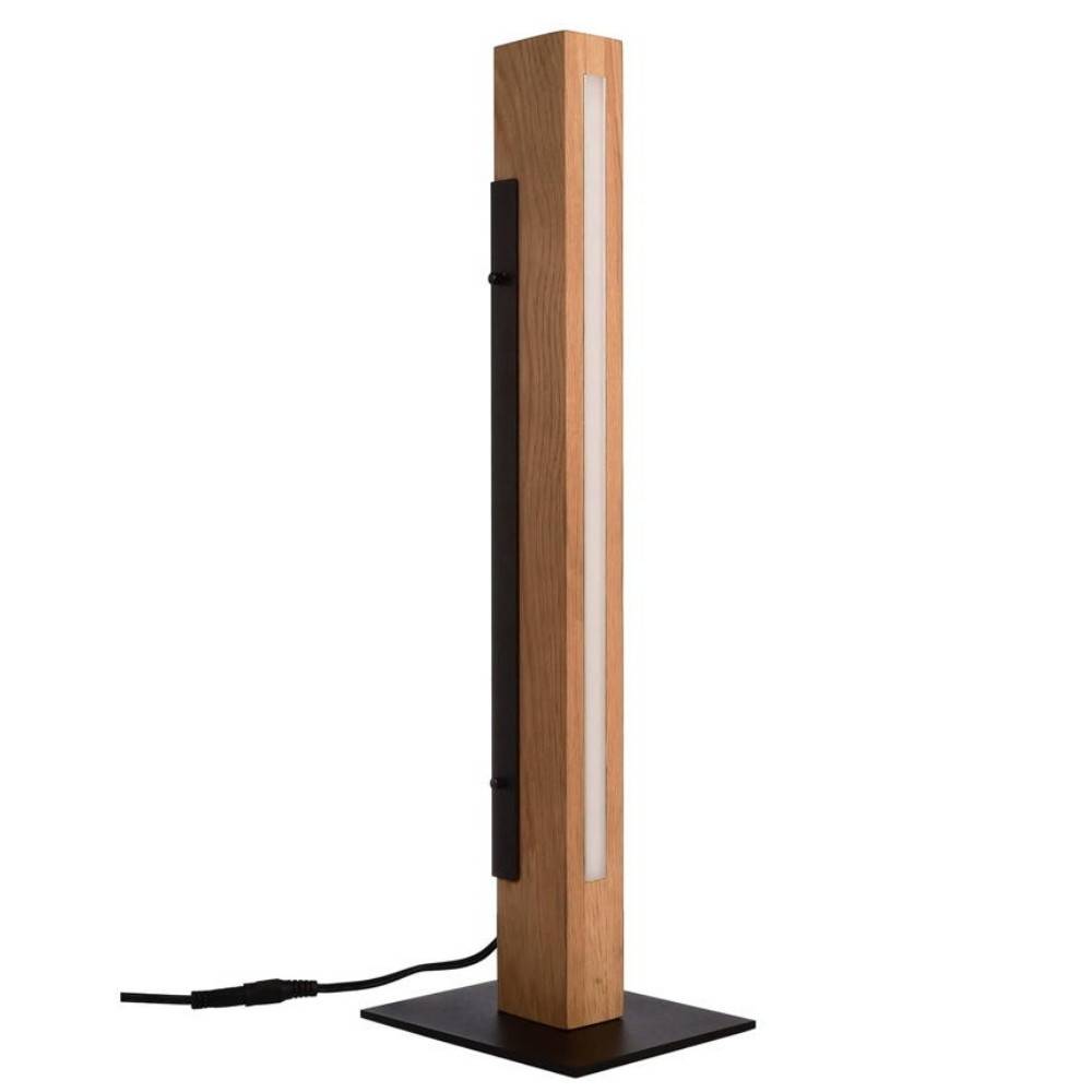 LED Tischleuchte Madera in Braun und Schwarz 7W 560lm