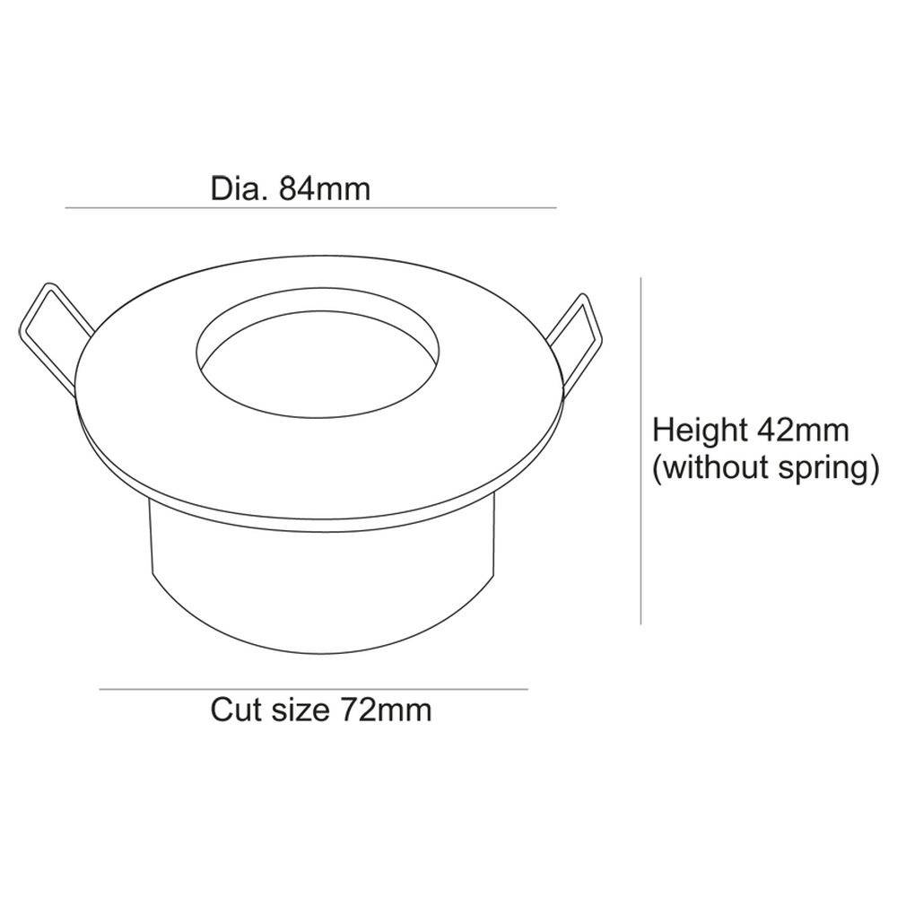 Einbauleuchte in Chrom 12V GU5,3 IP65