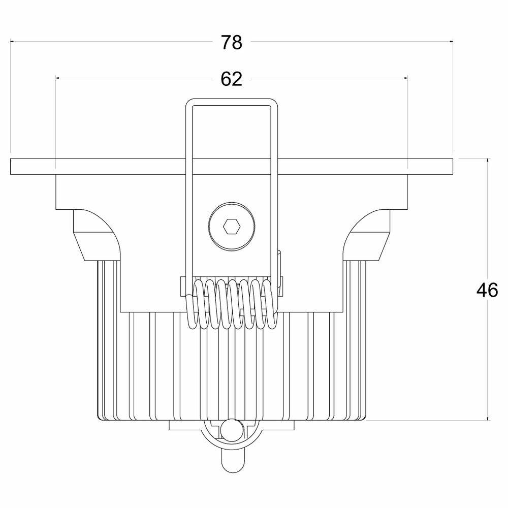 LED Deckeneinbauleuchte COB68 in Weiß 6W 350mA Eckig