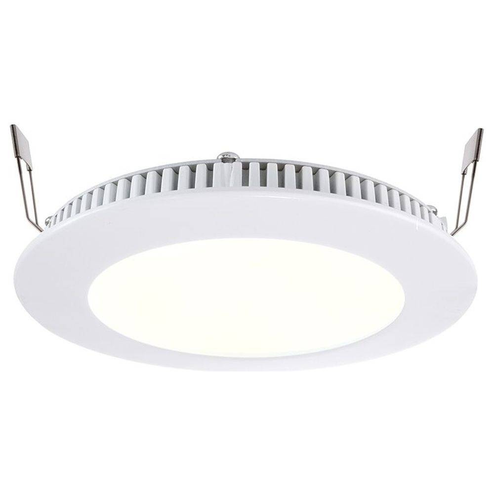 Schlichte LED Deckeneinbauleuchte Ø145mm weiß 2700K warmweiß