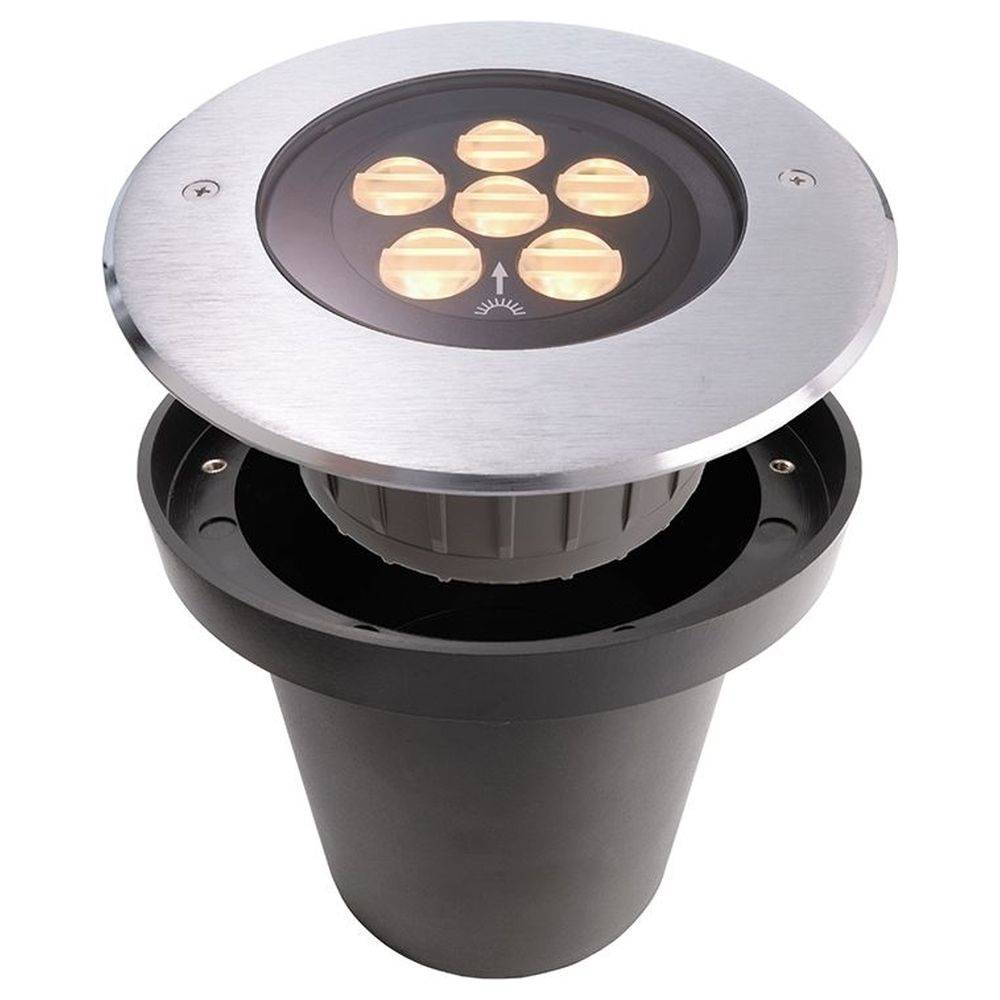 LED Bodeneinbauleuchte IV in Silber und Transparent 14W 800lm IP67