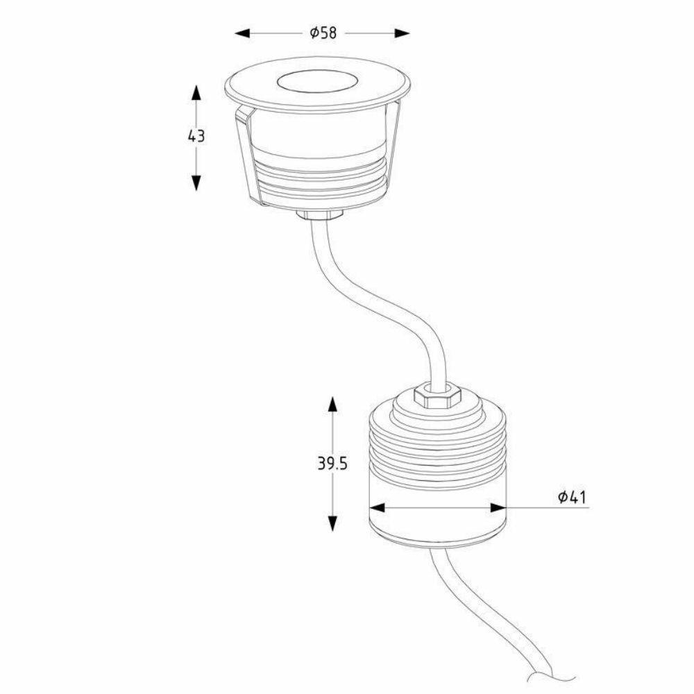 LED Bodeneinbaustrahler Peacock in Edelstahl 2,9W 150lm IP67