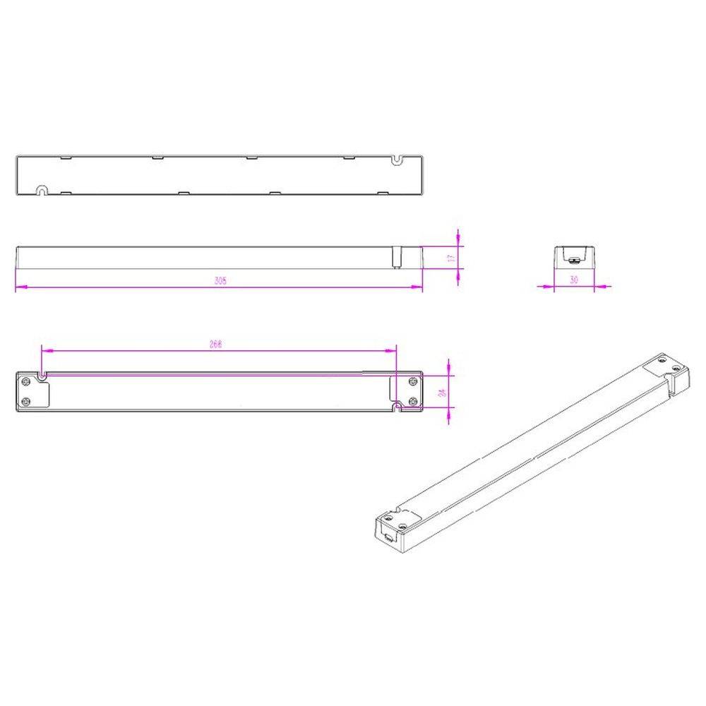 LED Netzgerät in Weiß 60W 24V