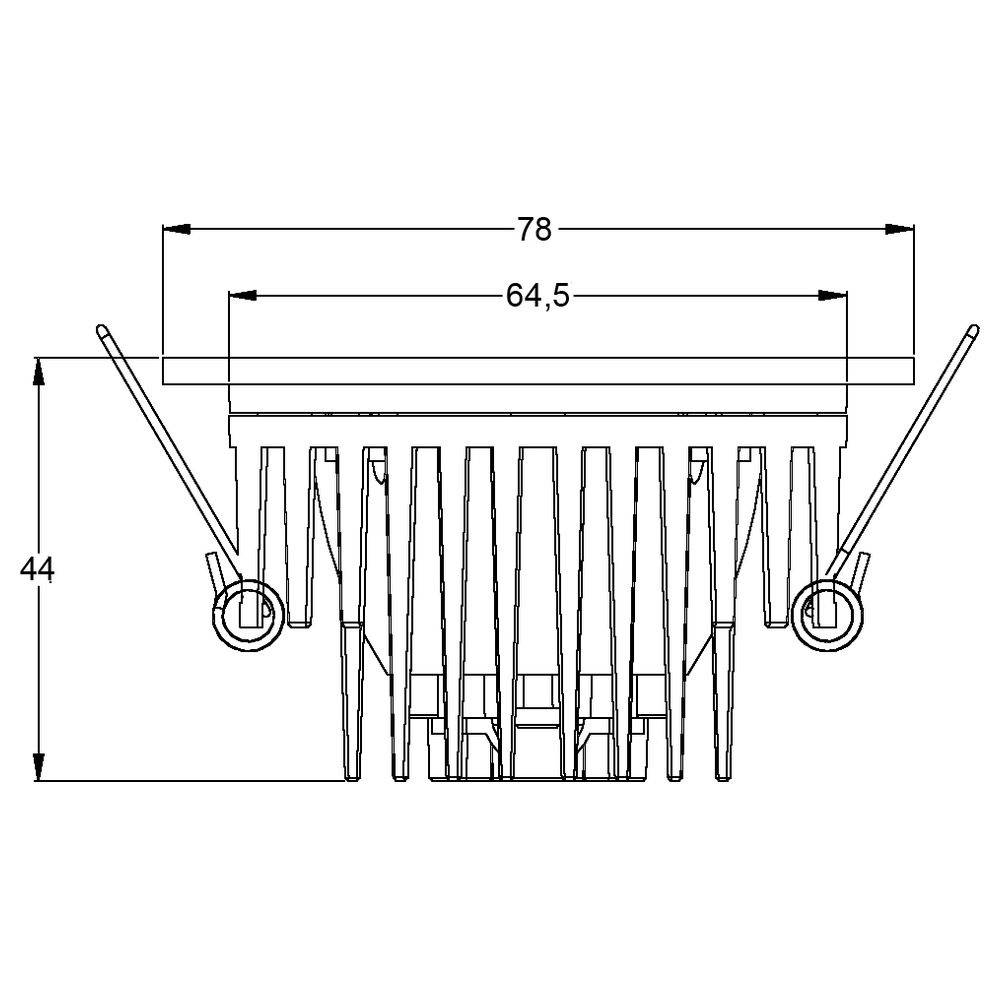 LED Deckeneinbaustrahler COB 68 aus Aluguss in silber, 2700K, warmweiß, IP65