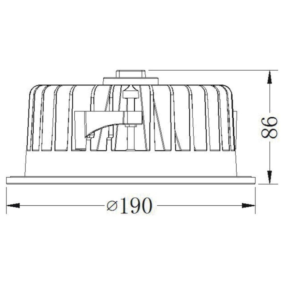 LED Deckeneinbauleuchte COB 170 in Weiß 25W 2200lm
