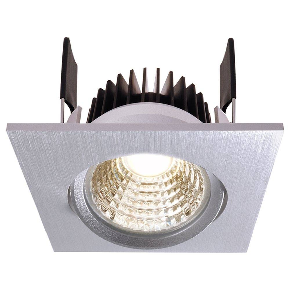 LED Deckeneinbauleuchte COB-68-350mA-2700K-Eckig in Silber x6W