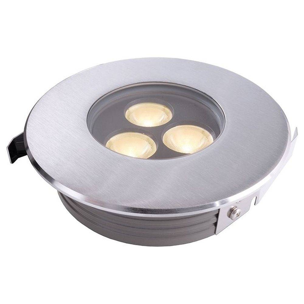 LED Bodeneinbauleuchte Flat II in Silber 5W 3000K IP67