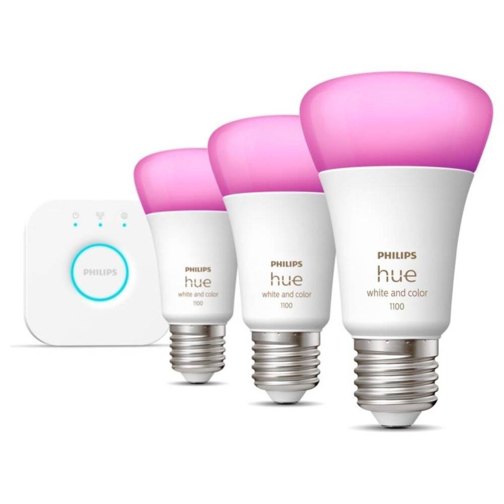 Smart Glühbirne Philips Kit de inicio: 3 bombillas inteligentes E27 (1100) 9 W E27 6500 K 806 lm