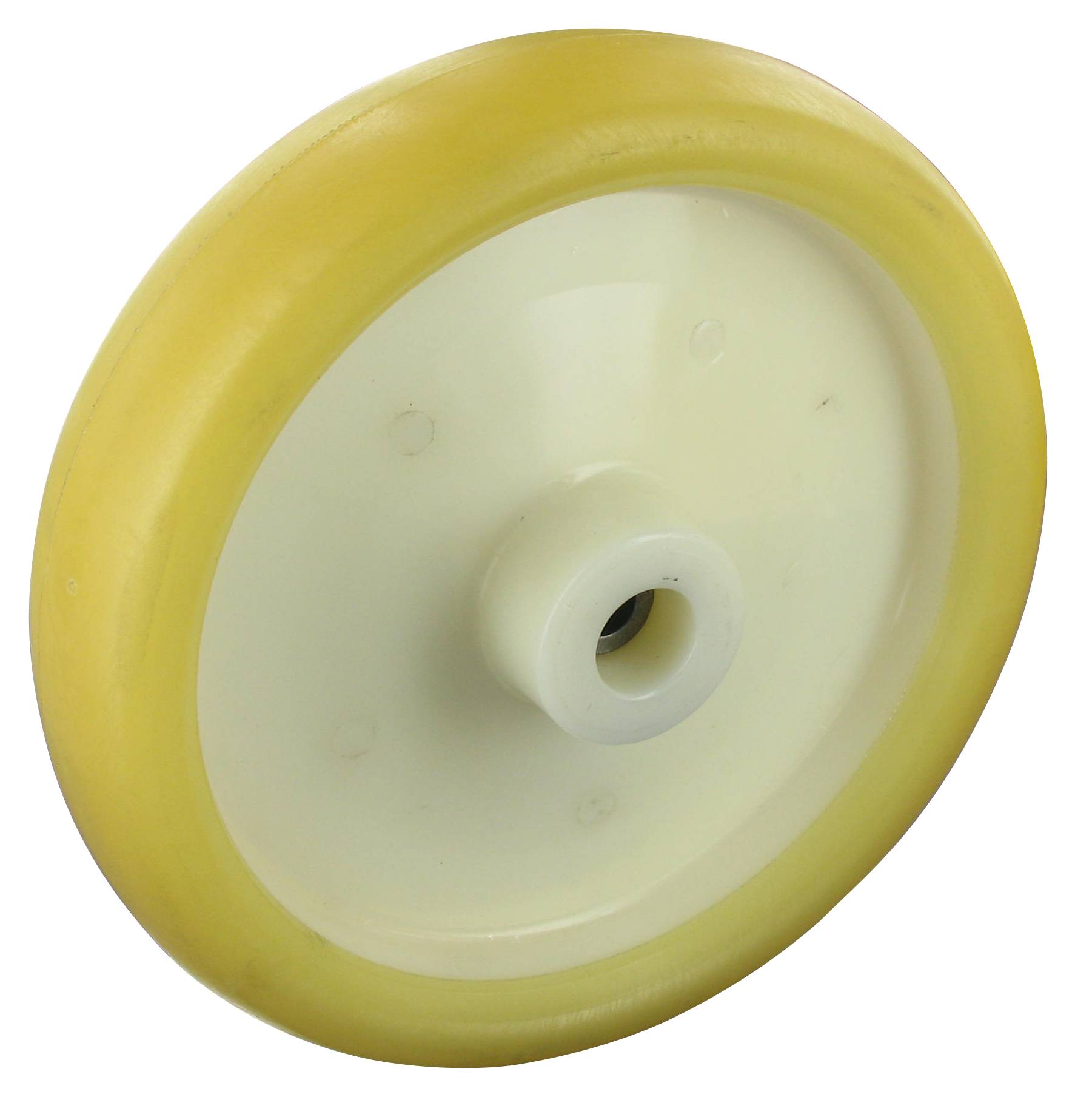 Lenkrolle mit Feststeller Rad Polyurethan Rollpur® Ø100x34 mit Gleitlager & Rückenloch Bauhöhe 126mm Tragfähigkeit 130 k