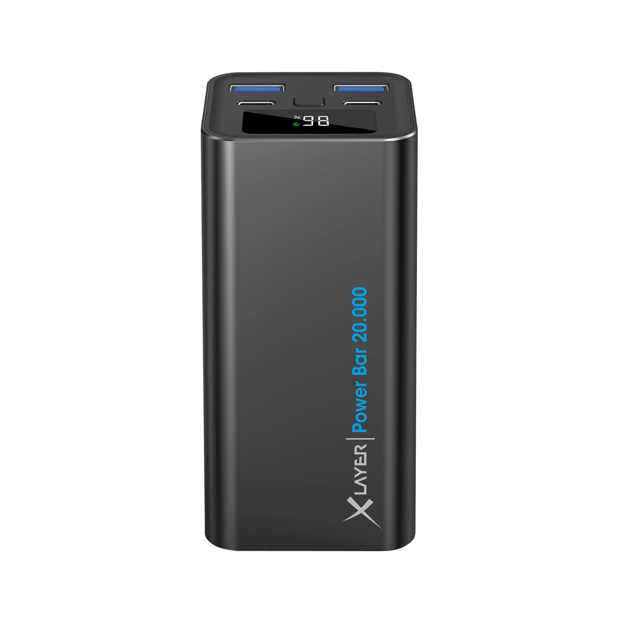 XLayer Power Bar 20.000 mAh 65W PD Black