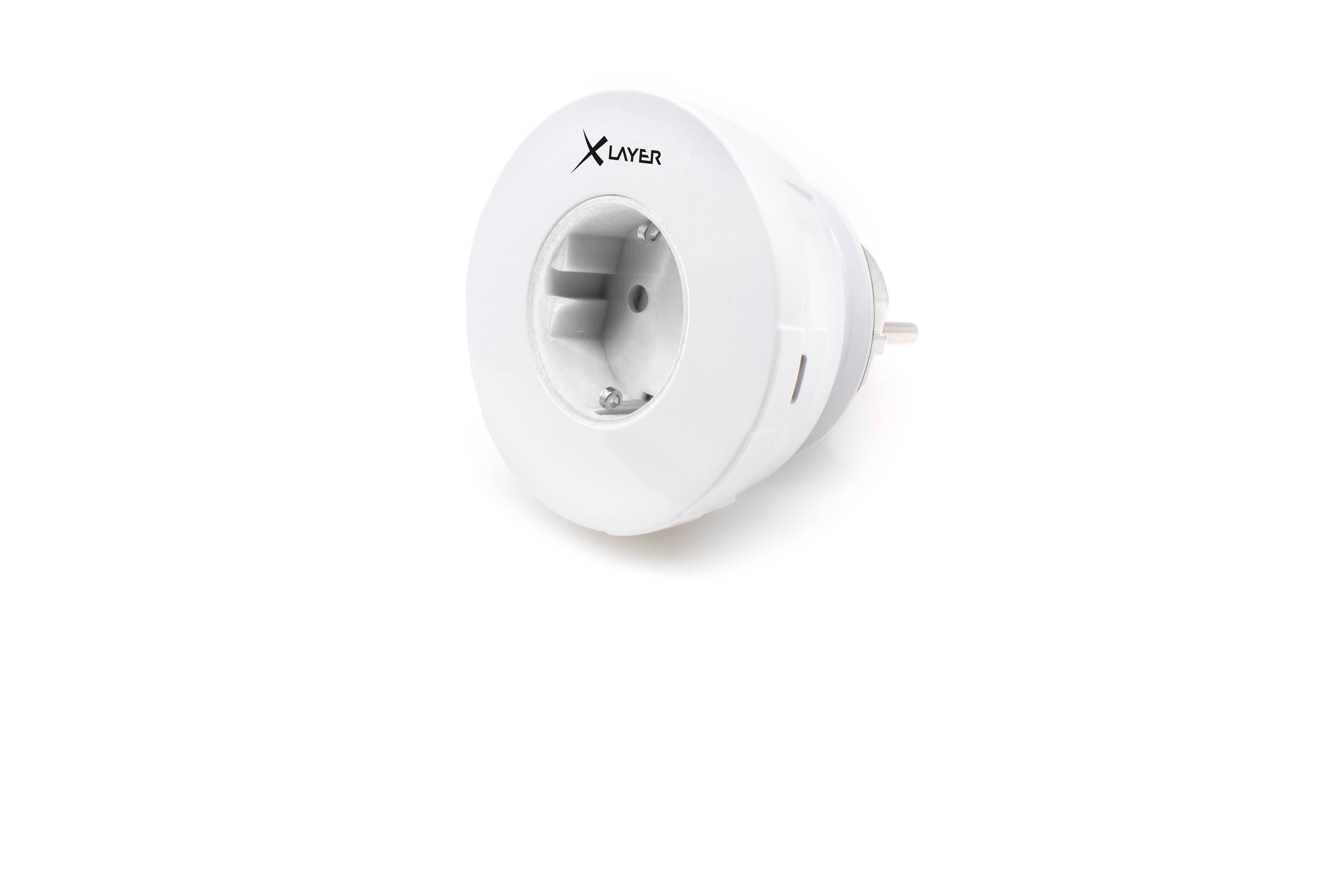 Ladegerät XLayer Steckdosenadapter inkl. 3x USB Typ A & 1x USB Typ C Weiß