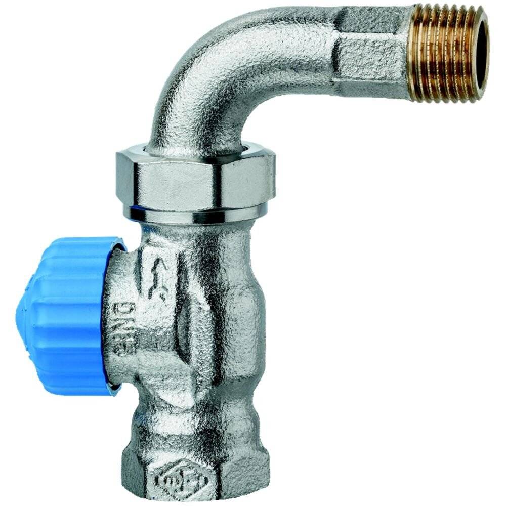 IMI Heimeier Thermostat-Ventilunterteil mit geregeltem Widerstand und Bogenverschraubung, DN 15