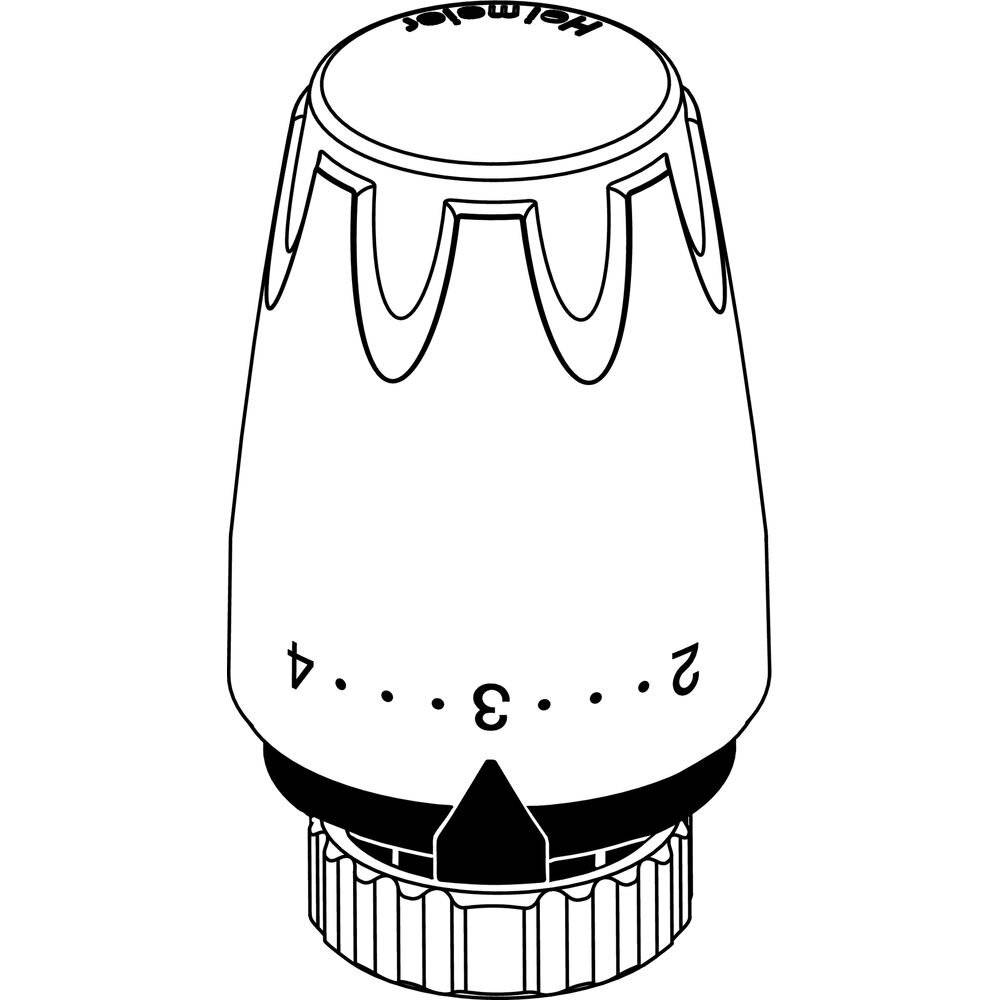 IMI/HEIMEIER Thermostatkopf HEIMEIER DX 6700-00.500 mit eingeb.Fuehler, Skalenhaube weiss