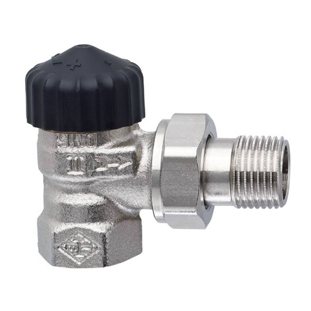 IMI Heimeier Thermostat-Ventilunterteil Standard, Eckform DN 25, vernickelt