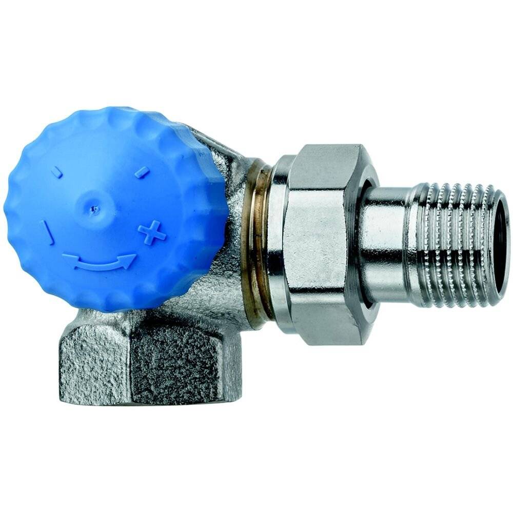 IMI/HEIMEI Winkeleck-Ventilunterteil HEIMEIER 1/2 2341-02.000 links, Rotguss vernickelt