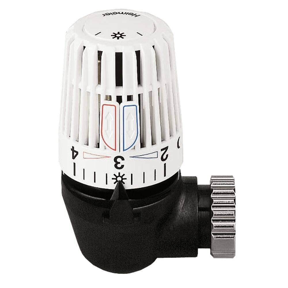 IMI Heimeier Thermostat-Kopf Set WK, Winkelform, für Ventilheizkörper mit M30x1,5, Weiß
