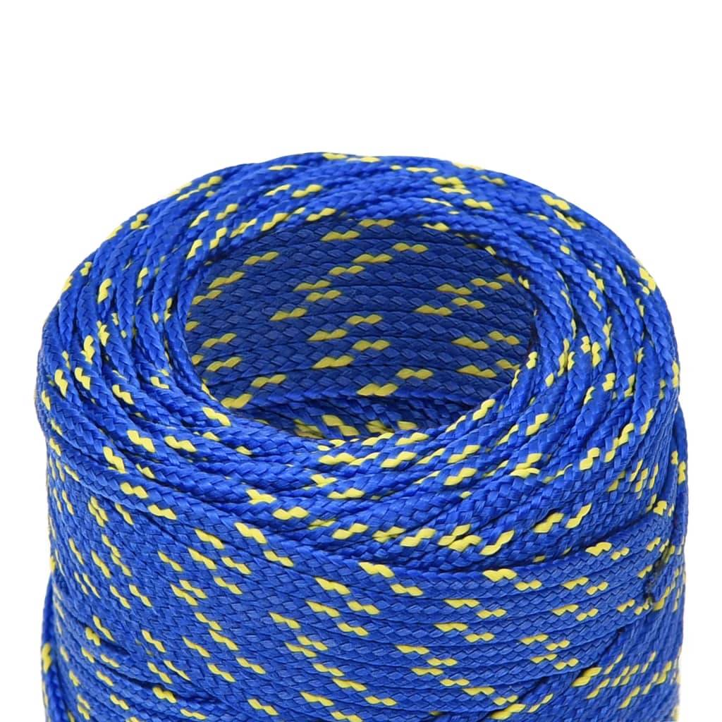 vidaXL Bootsseil Blau 2 mm 25 m Polypropylen