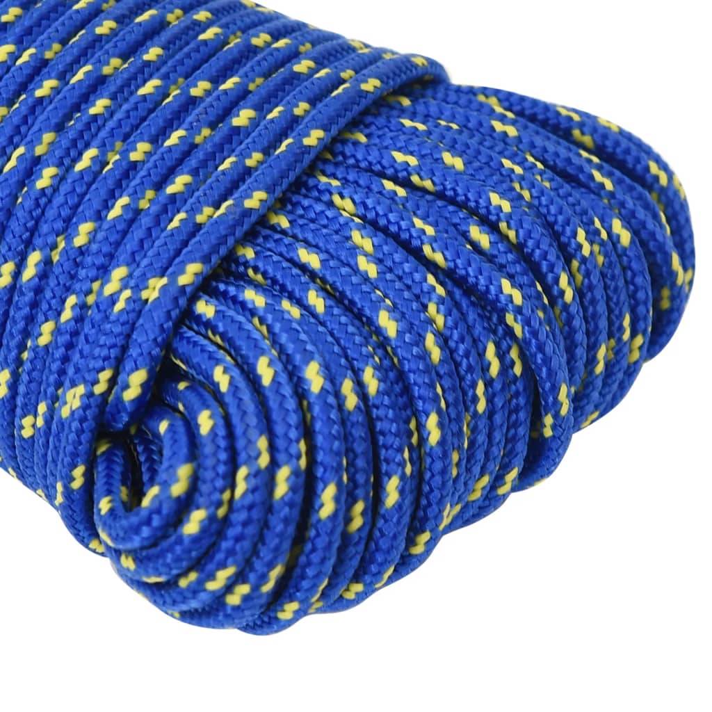 vidaXL Bootsseil Blau 5 mm 50 m Polypropylen