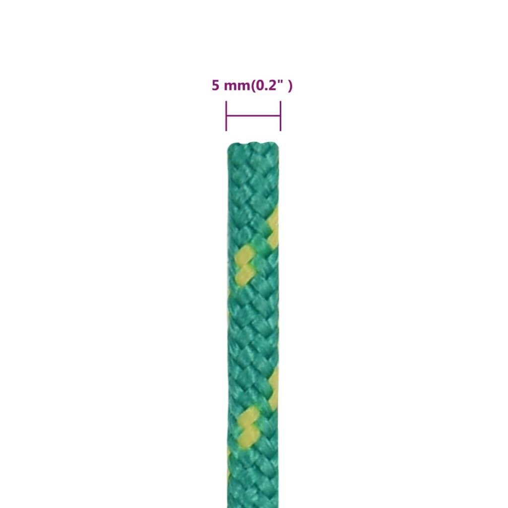 vidaXL Bootsseil Grün 5 mm 25 m Polypropylen