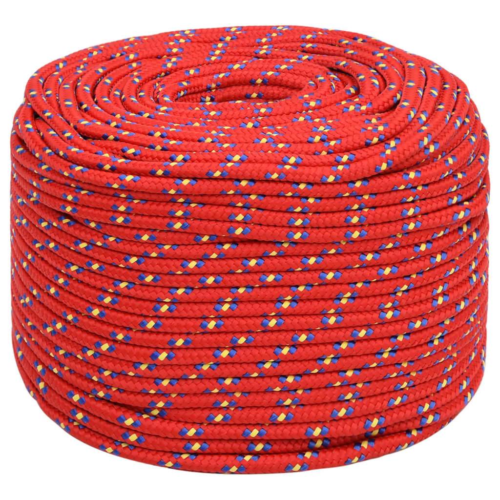 vidaXL Bootsseil Rot 8 mm 50 m Polypropylen