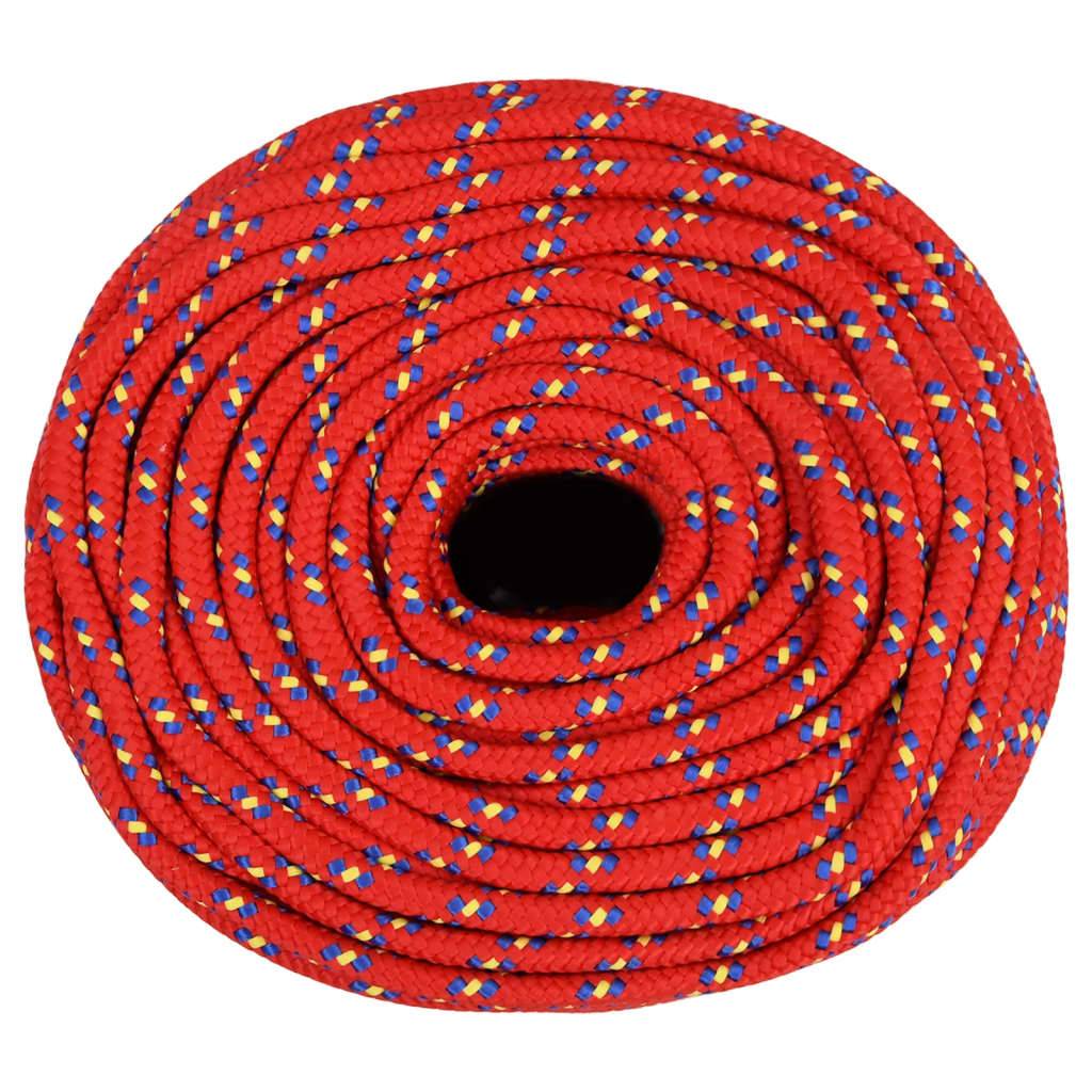 vidaXL Bootsseil Rot 8 mm 50 m Polypropylen