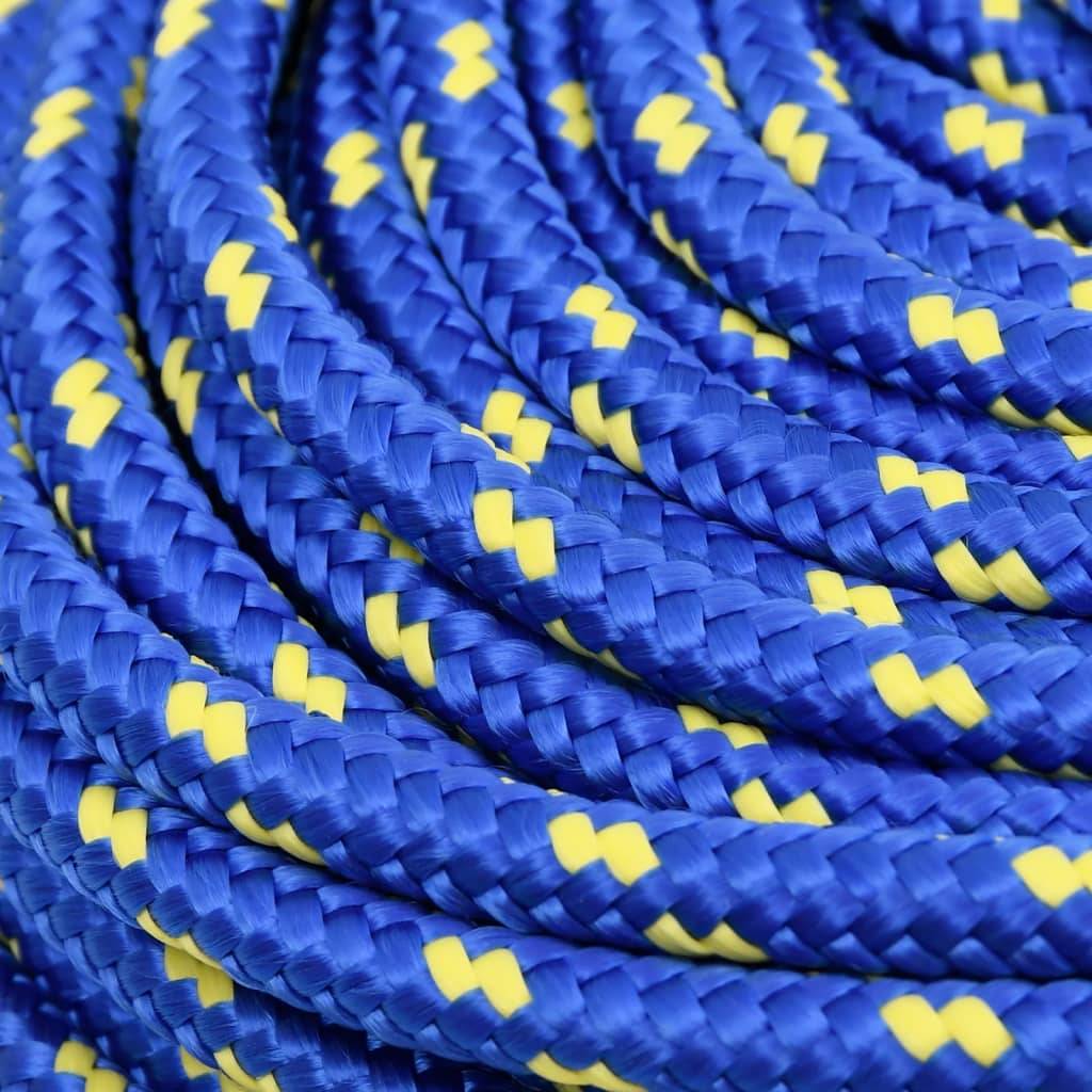 vidaXL Bootsseil Blau 8 mm 25 m Polypropylen