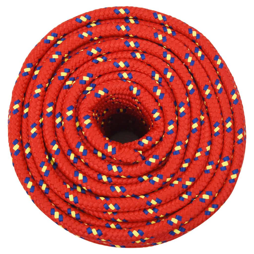 vidaXL Bootsseil Rot 14 mm 25 m Polypropylen