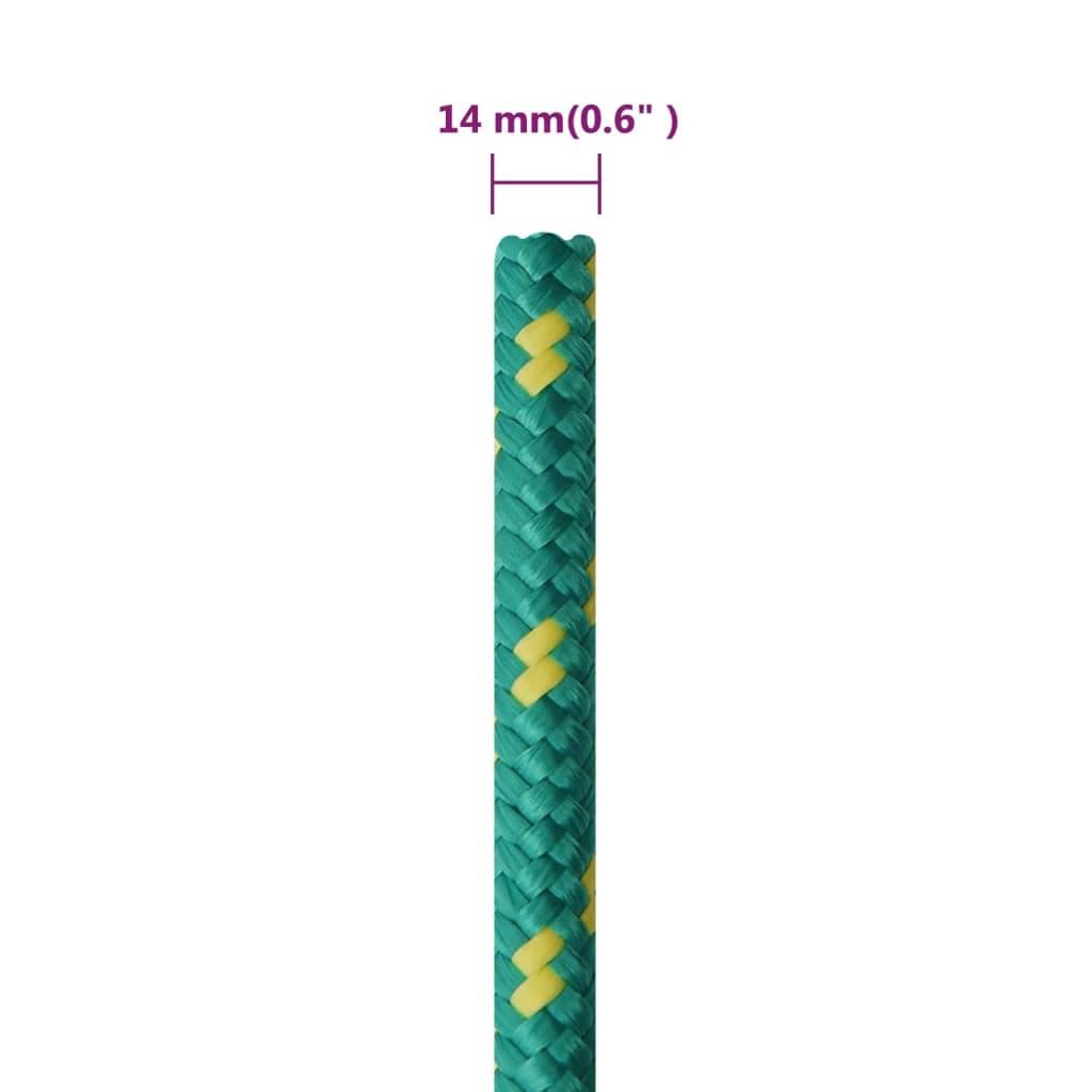 vidaXL Bootsseil Grün 14 mm 250 m Polypropylen