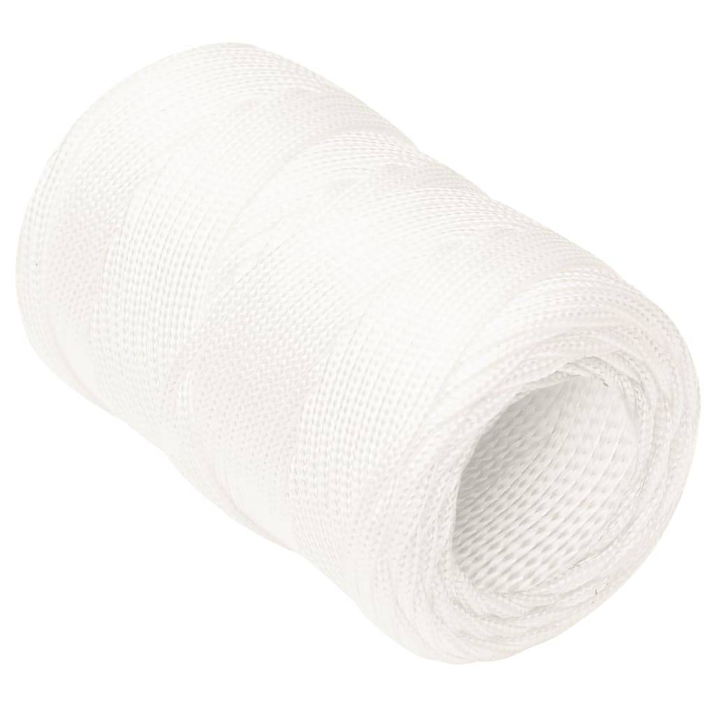 vidaXL Bootsseil Weiß 2 mm 25 m Polypropylen