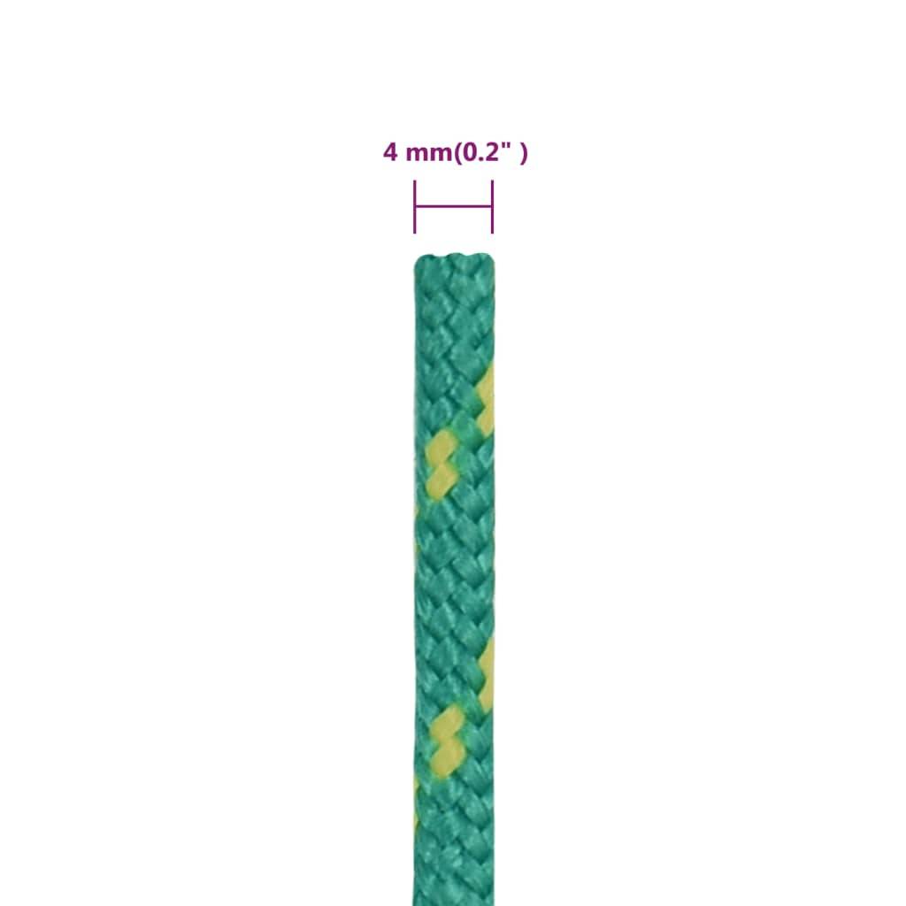 vidaXL Bootsseil Grün 4 mm 250 m Polypropylen