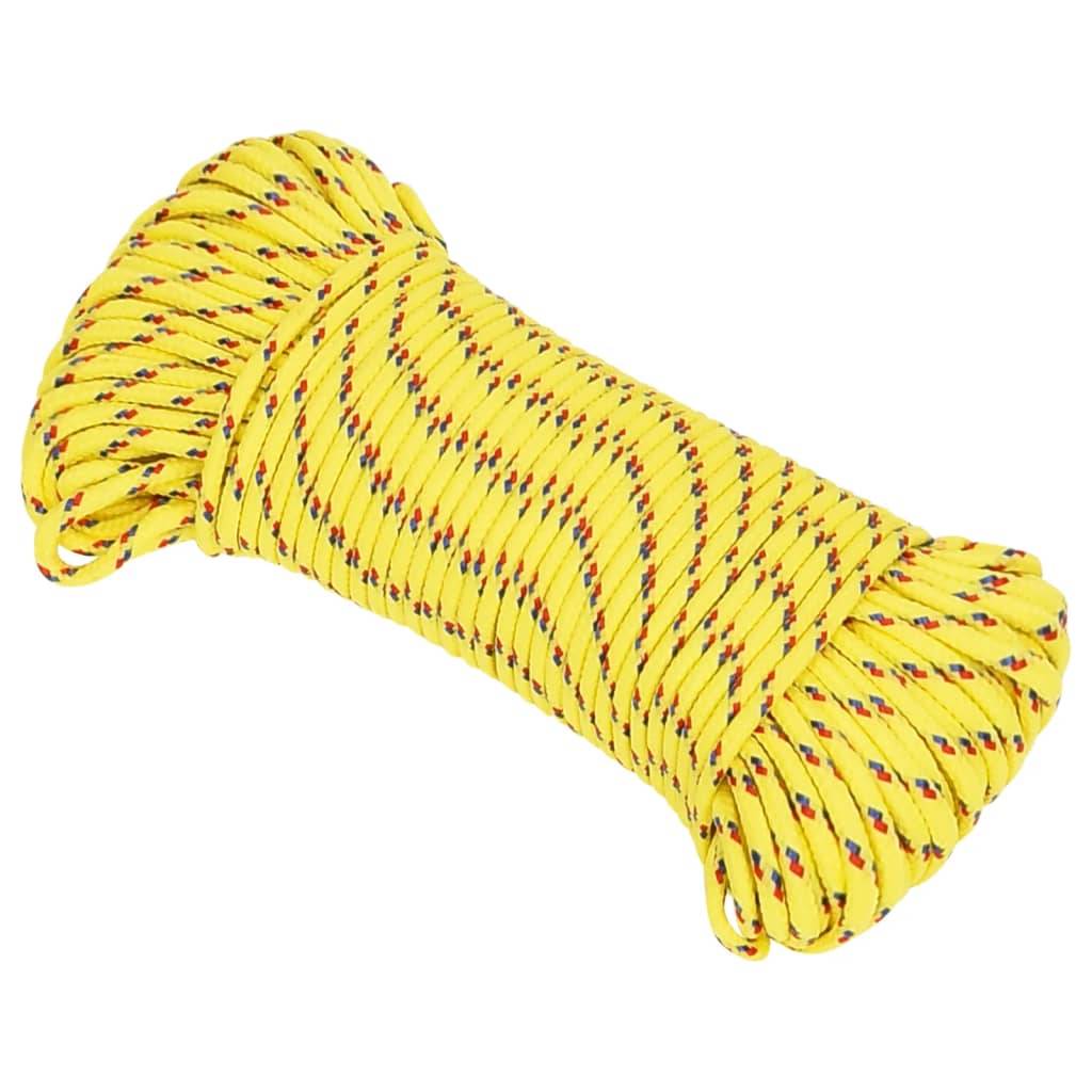 vidaXL Bootsseil Gelb 5 mm 100 m Polypropylen