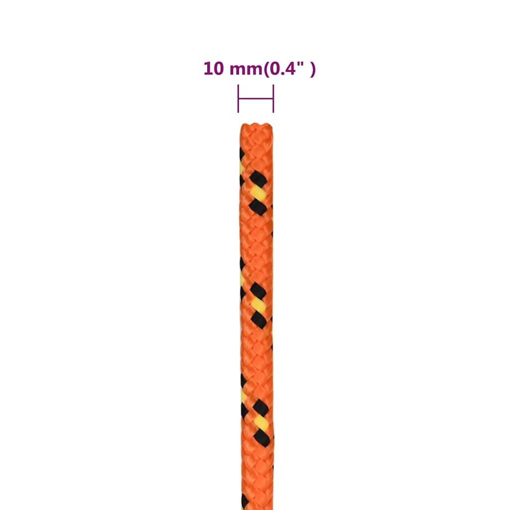 vidaXL Bootsseil Orange 10 mm 100 m Polypropylen