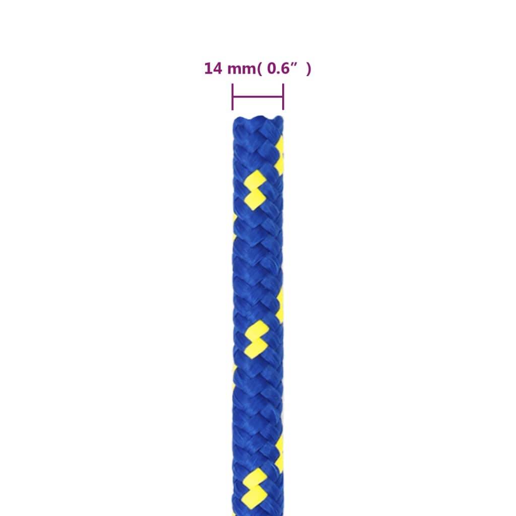 vidaXL Bootsseil Blau 14 mm 100 m Polypropylen