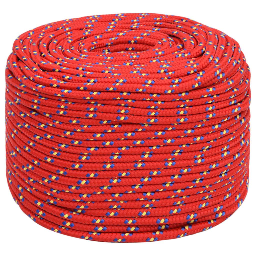 vidaXL Bootsseil Rot 10 mm 500 m Polypropylen
