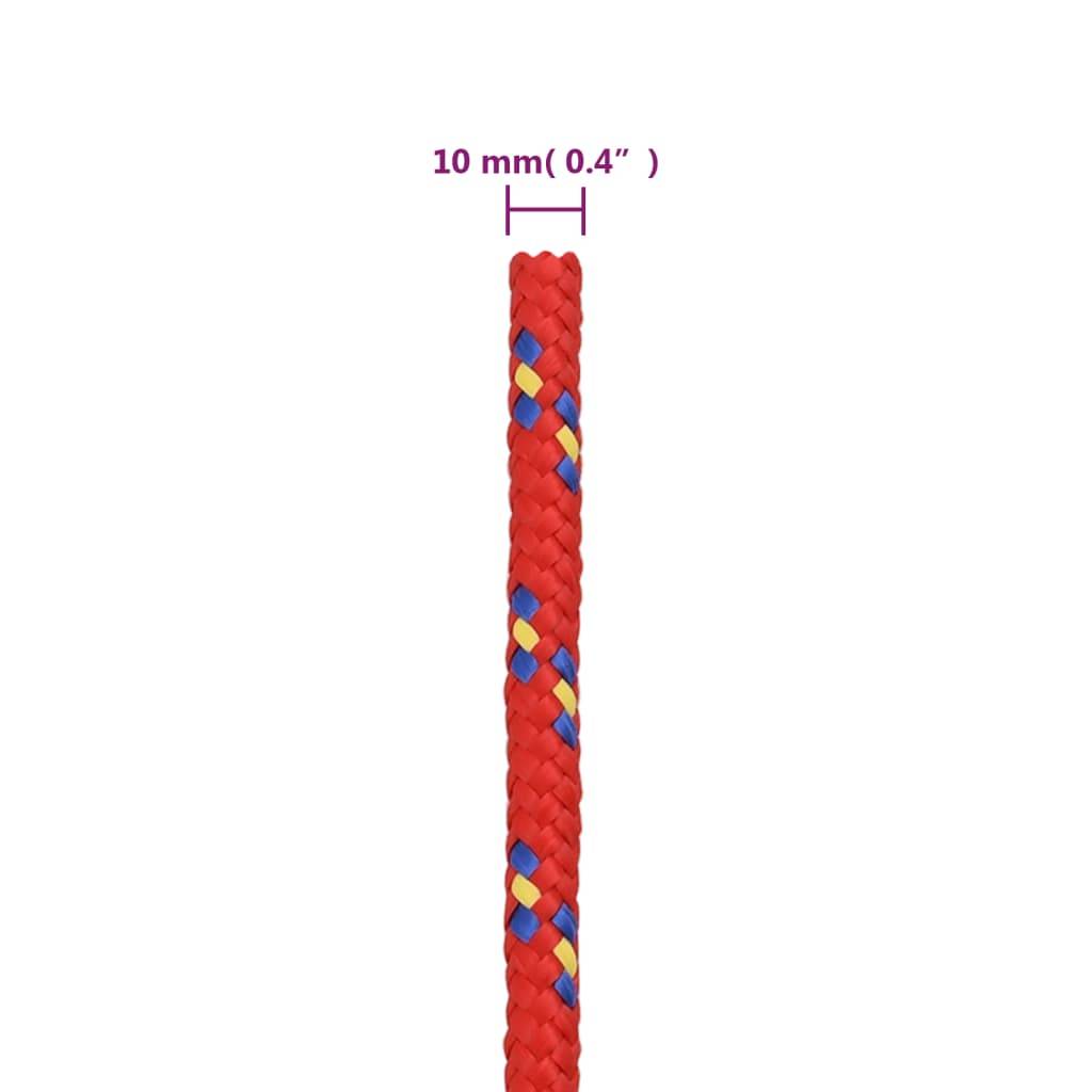 vidaXL Bootsseil Rot 10 mm 25 m Polypropylen