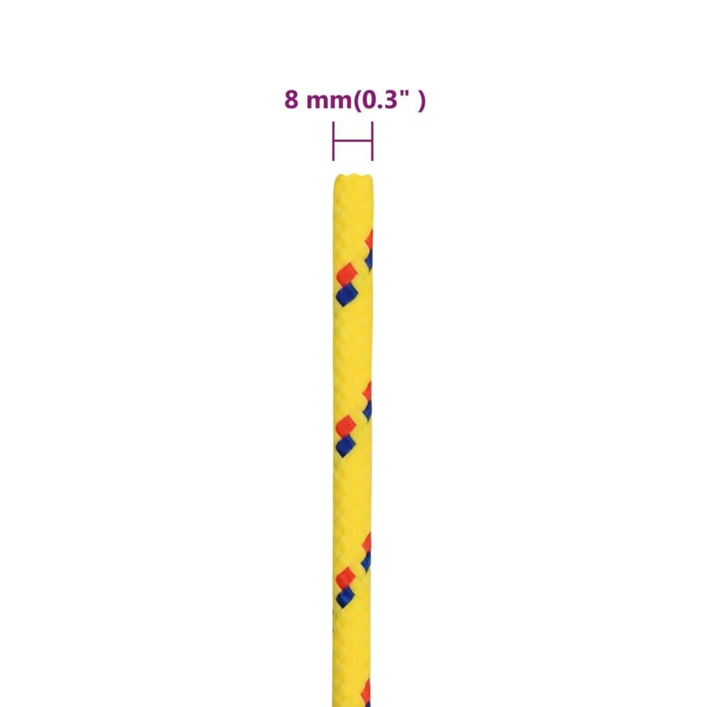 vidaXL Bootsseil Gelb 8 mm 50 m Polypropylen