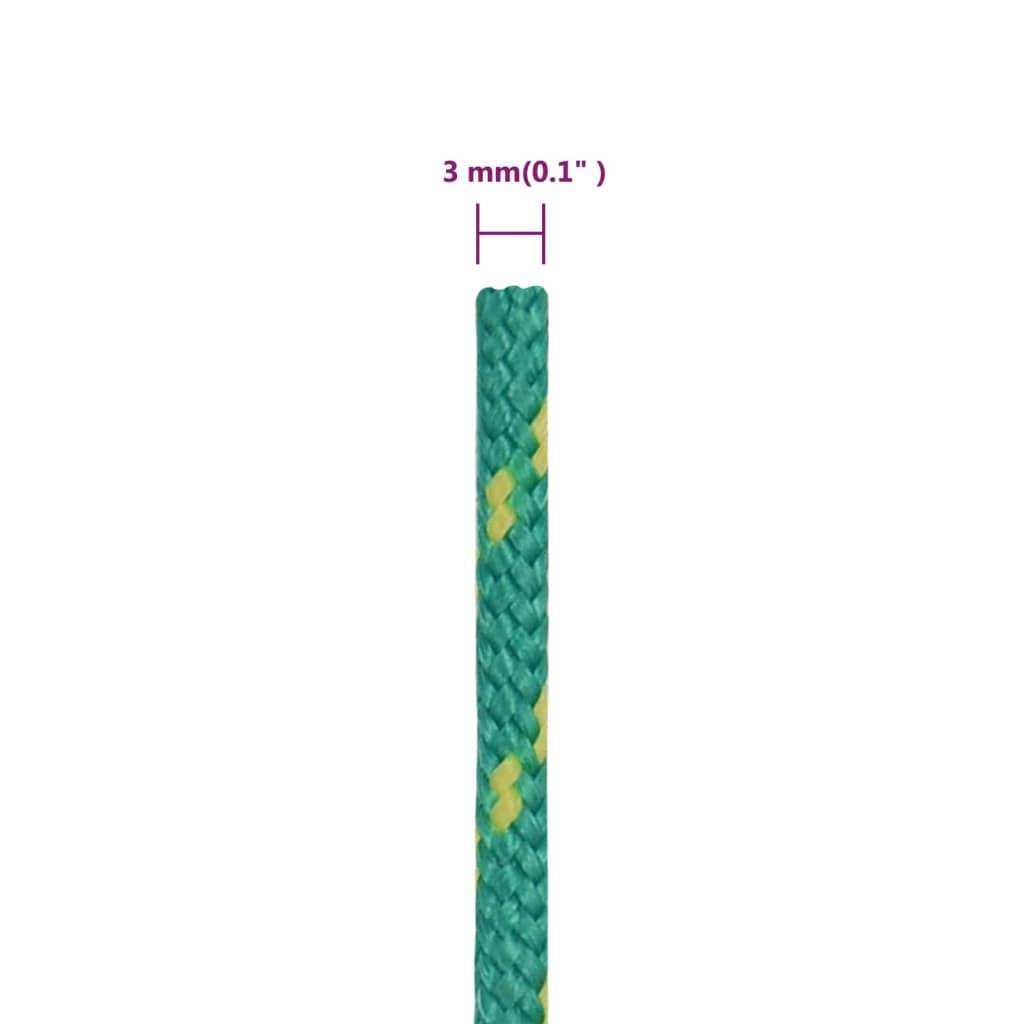 vidaXL Bootsseil Grün 3 mm 500 m Polypropylen