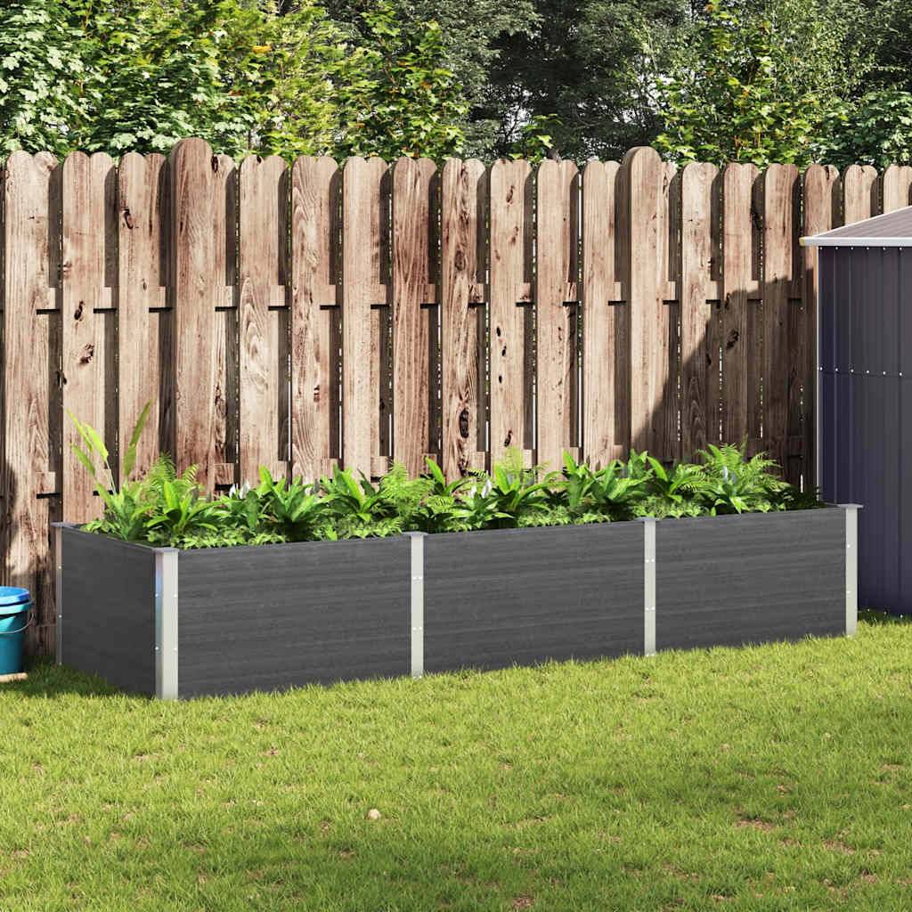 vidaXL Hochbeet Grau 300x100x54 cm WPC