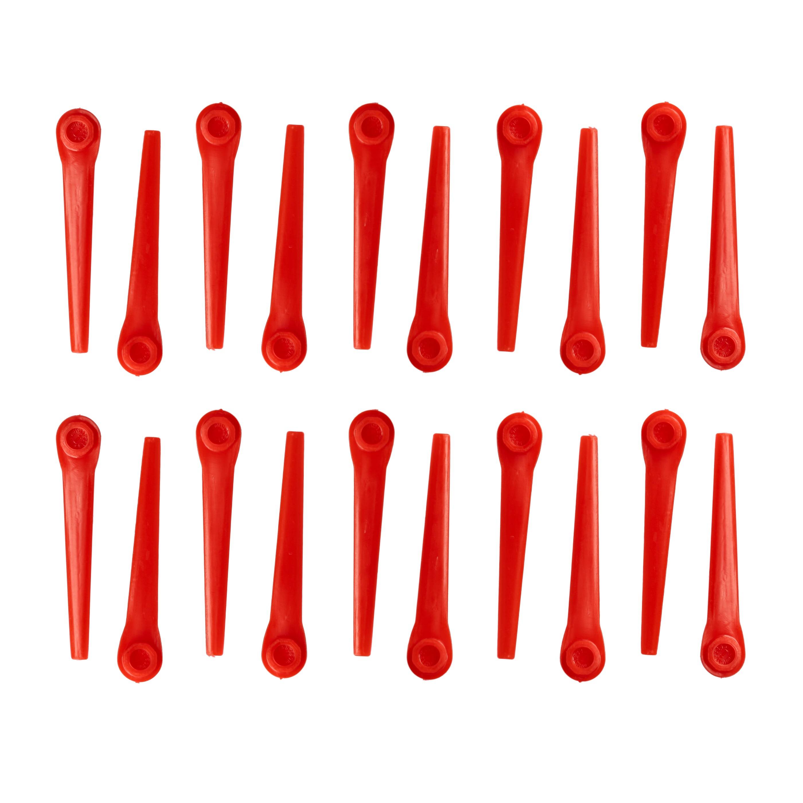 vhbw 20x Ersatz-Messer Ersatz für Gardena RotorCut 5368-20 für Rasentrimmer | Ersatzklinge Orange, Kunststoff
